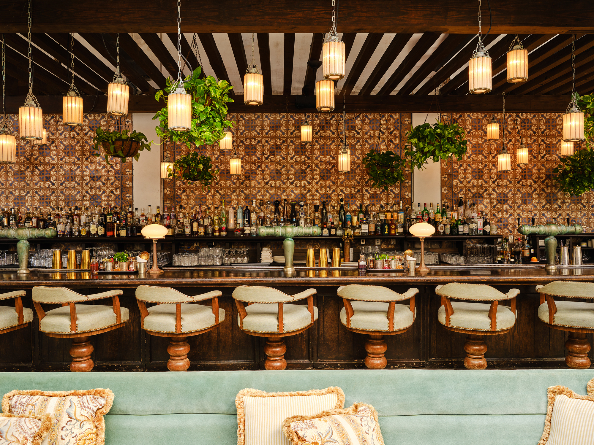 Restaurant interior at Cecconi's Miami Beach