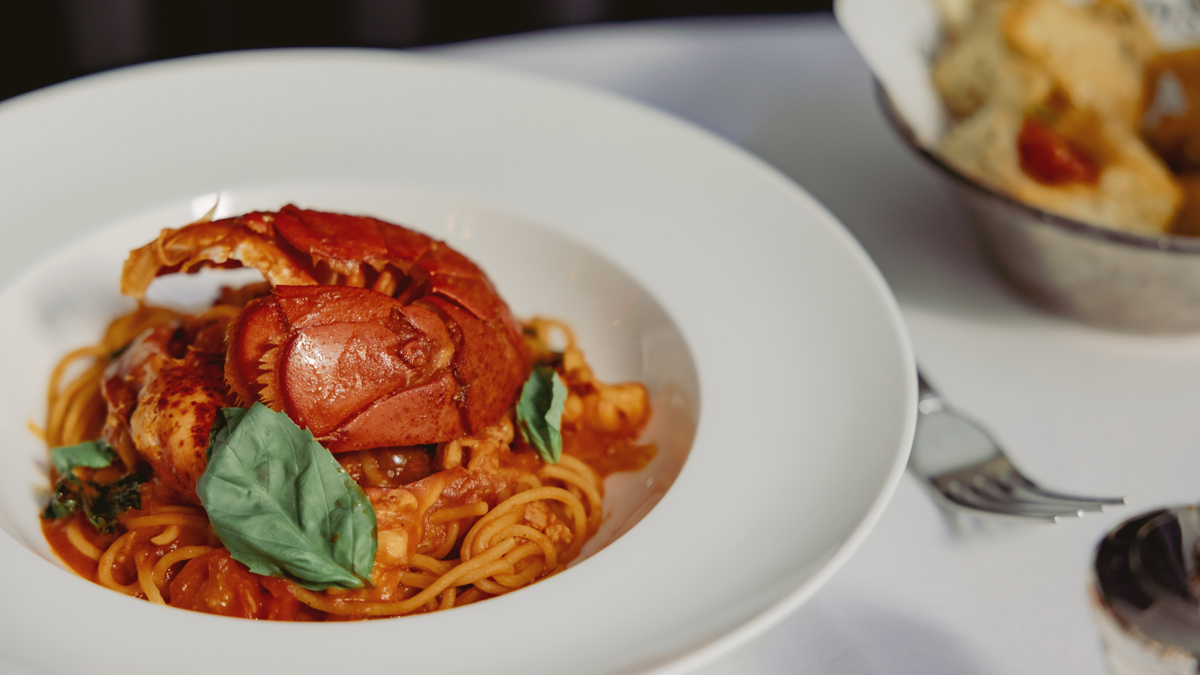 A table with food on it