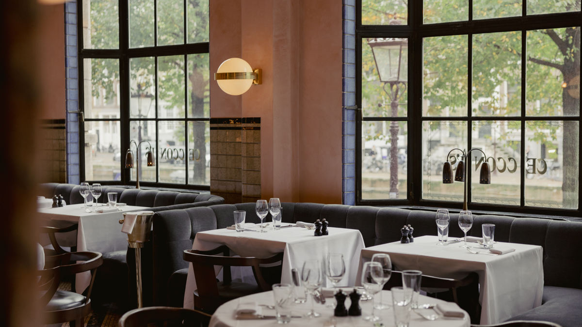 Restaurant interior at Cecconi's Amsterdam