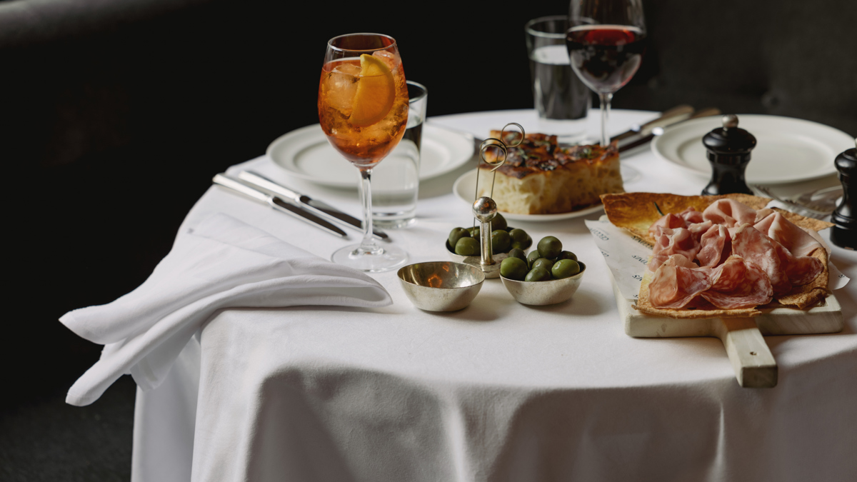 A table of food at Cecconi's Amsterdam