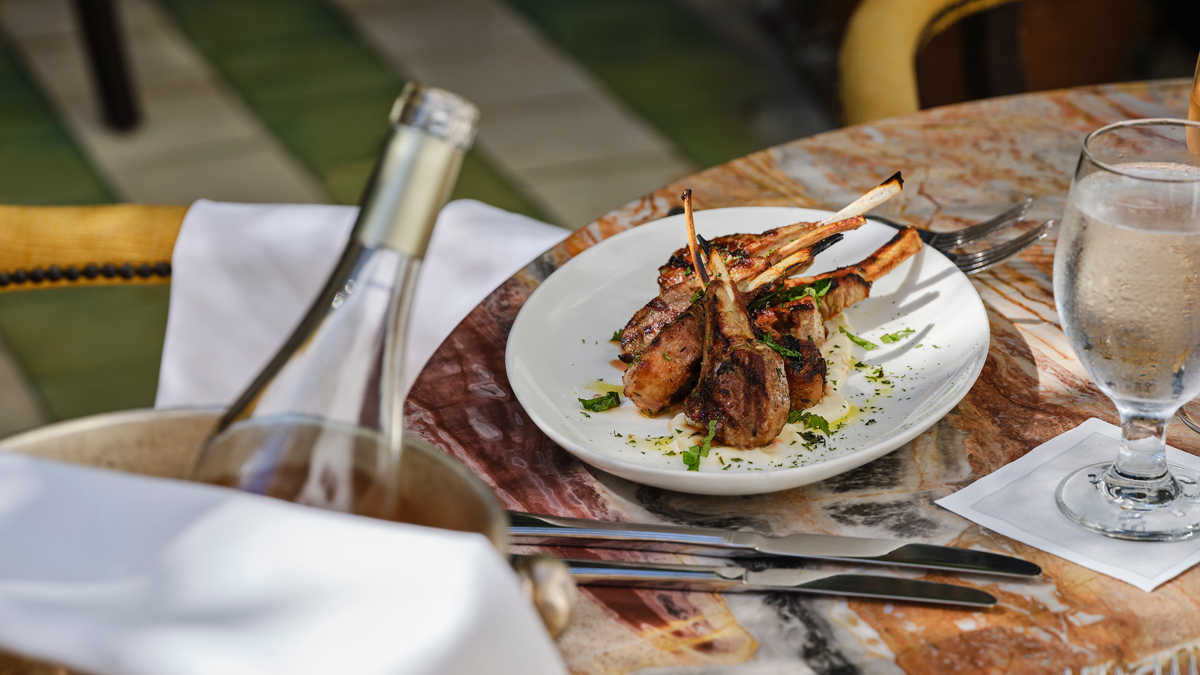 A table of food at Cecconi's Miami Beach